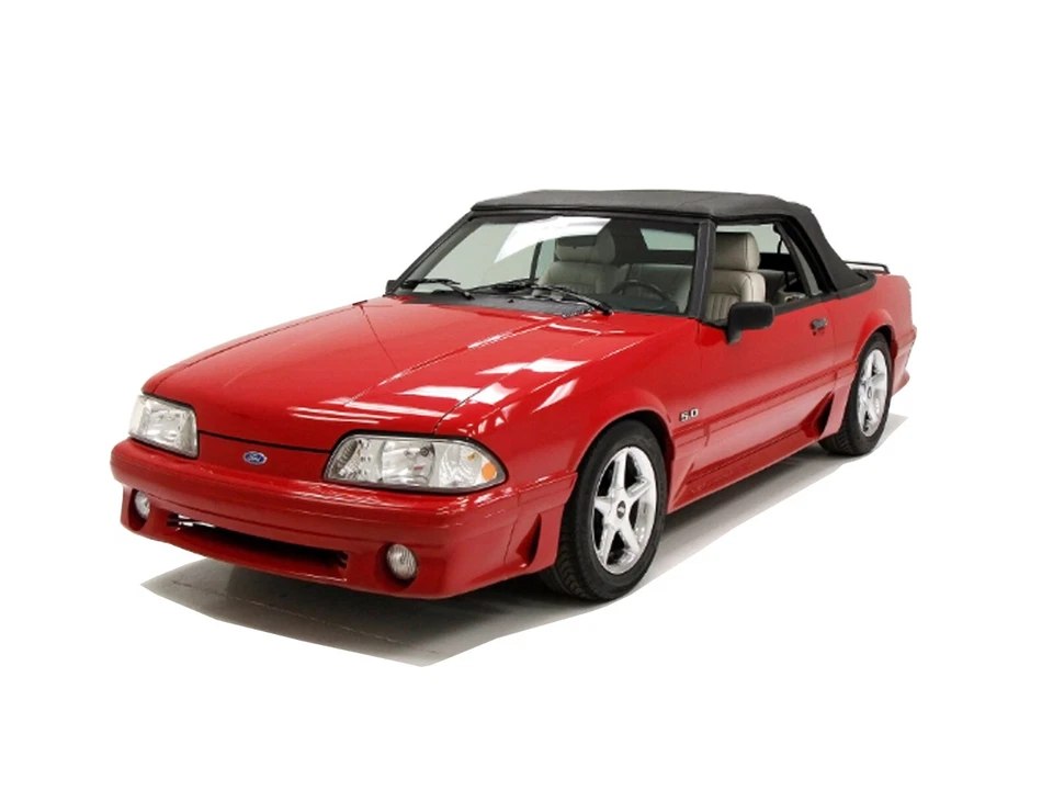 Se adapta a: Ford Mustang 1983-90 convertible techo y ventana de vidrio vinilo pinpoint negro Foto 3 de 4