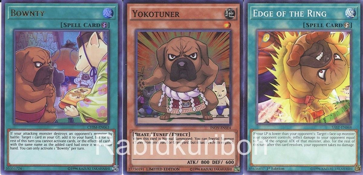 Yugioh Yokotuner + Bownty + Edge of the Ring - Sumo Dog Set
