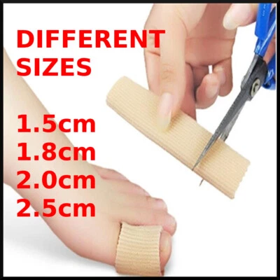 Toe Separator Sleeves Silicone Gel Cushion Tube Corns Pain Relief Finger Pad UK