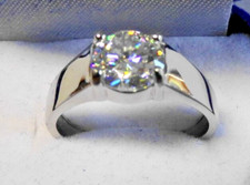 Moissanite Ring 2 Karat-Silber 925-portofrei