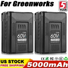 1~2 x 5 Ah Li-ion Battery For Greenworks 60V MAX Collection Cordless Power Tools