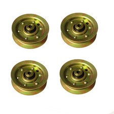 Qty 4: Flat Idler Pulleys Fits John Deere Replaces AM103287