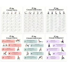 Stuhl Yoga 30-Tage 6 Teile Workouts Zubehör Stuhl Yoga Buch für hohe Qualität