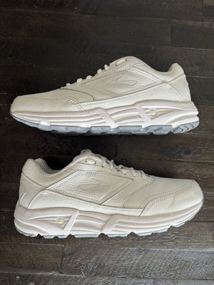 Brooks Addiction Walker Men s Size 12 White Leather Running Shoes No Insoles