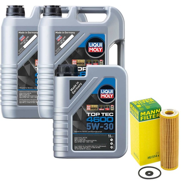 MotoröL Set 4600 5W-30 Liqui Moly 11 Liter + ÖLfilter FüR Mercedes Sprinter 5-T-image