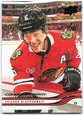 2025-26 Upper Deck Series 1 Holiday SP Green Foil #36 Connor Murphy Chicago