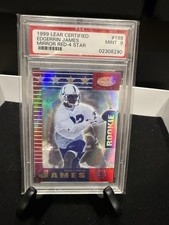 1999 Leaf Certified MIRROR RED 4 STAR Edgerrin James Rookie - PSA 9 - SP