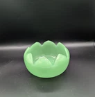 Fenton Jade Green Rose Bowl Lotus Jadeite Tulip Flower Shaped Vintage Rose