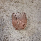 Vintage Fenton Pink Glass Tulip Votive Candle  Holder Marked