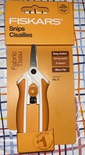 NEW 1 Fabric Snips FISKARS Easy Action Spring Assist Micro-Tip 180500 SoftGrip