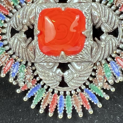 Castlecliff Lawrence Vrba Pendant Necklace Vintage 70s "Kissing Indians" Signed - Picture 3 of 14