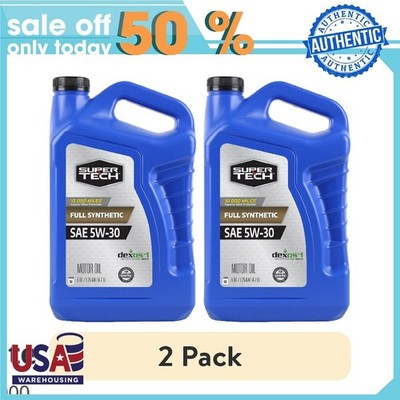 Super Tech Full Synthetic SAE 5W-30 Motor Oil, 5 Quarts 2 pack
