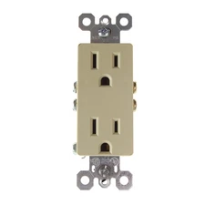 PASS & SEYMOUR LEGRAND 885-LA DECORATOR RECEPTACLE, 15A, LT ALMOND (10 PACK)