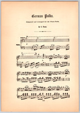 1894 Print Sheet Music The German Polka C Faust