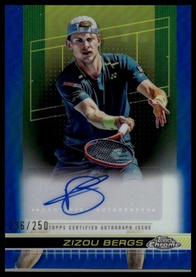 2024 Topps Chrome Zizou Bergs Autographs Blue Refractor #TCA-ZBS Auto #/250