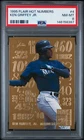 1995 FLAIR HOT NUMBERS KEN GRIFFEY JR PSA 8 Gold Foil 4/10 Insert Holo SP #4