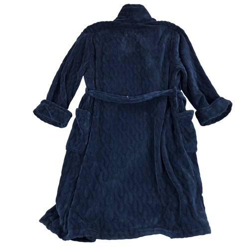 Tommy Bahama Robe L/XL Plush Blue Embroidered Marlin Logo Spa Bath VERY SOFT Men - Picture 2 of 13