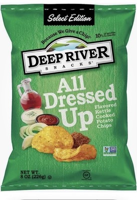 Deep River Kettle Chips All Dressed Up 12oz BIG BAG (Hard to Find)