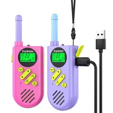 Walkie Talkies for Kids, Rechargeable Long Range 2 Pack, Kids Toys for Boys G...