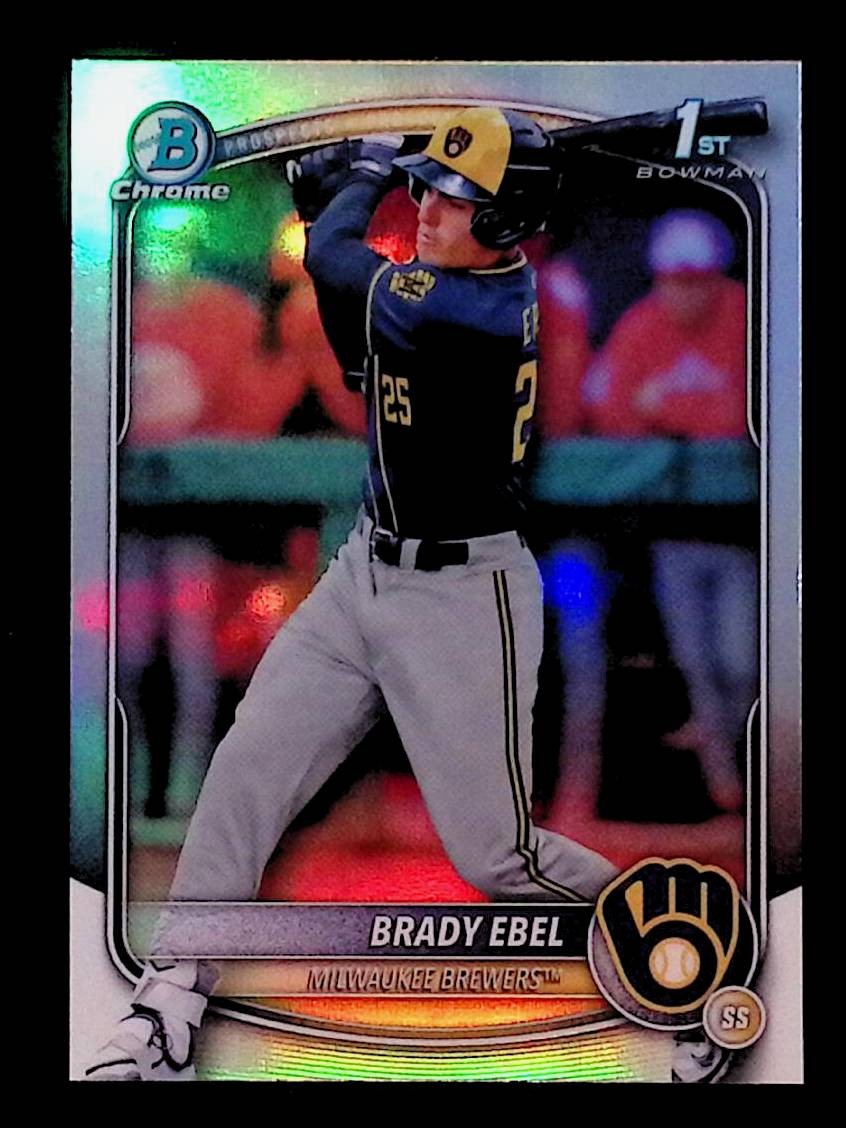 Brady Ebel 2025 Bowman Draft Chrome Refractor #BDC-194 Milwaukee Brewers