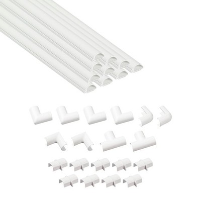 20x10mm Kabelkanal 4 m Multipack halbrundes Profil Selbstklebende Kabelabdeckung