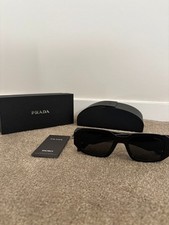 PRADA PR 27ZS Men's Irregular Sunglasses - Black/Gray PR 27ZS 16K08Z 54