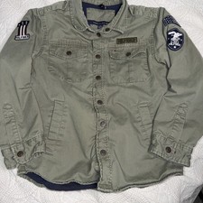 Tommy Hilfiger Boys Miltary Jacket Twill Lined Size 12/14