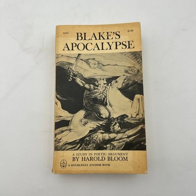 Blake's Apocalypse Harold Bloom 1965 Anchor Books Literary Criticism Doubleday