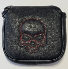  Black w/Red Skull Mallet Putter HeadCover, 9.9/10 Condition, FREE SHIP 