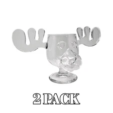 Spoontiques - National Lampoon’s Christmas Vacation Glass Moose Cup PACK 2