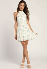 Lulus Women's Floral Print Sleeveless Dress Size L NWT