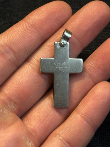 Chisel Stainless Steel Cross Pendant