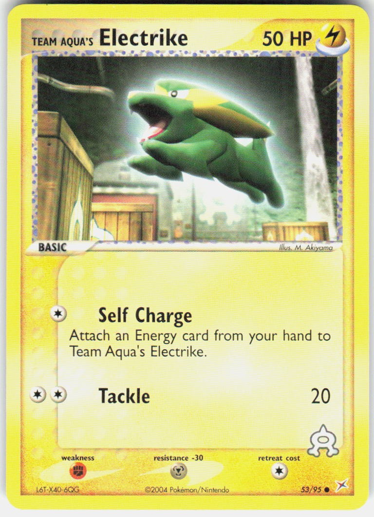 Team Aqua's Electrike 53/95 Common Team Magma vs Team Aqua Pokemon LP