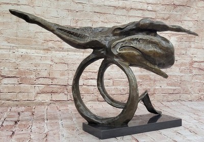 Extra Large Bronze Statue Abstract Art by Salvador Dali Surreal Home Office Deco