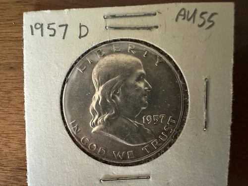 1957D Franklin Half Dollar - Almost Uncirculated