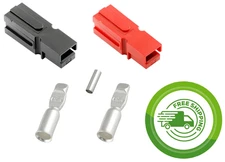 (1x) Philmore 49-340 DC-H Hi-amp Power Connector Red & Black Housings & Contacts