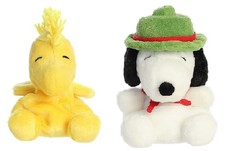 Aurora Peanuts Palm Pal Plush Bundle, Woodstock and Beagle Scout