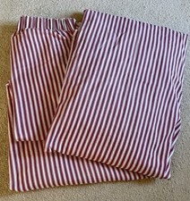 Cotton John Lewis Dark Pink Ticking Curtains 84inch x 84inch