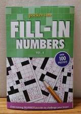 Papp Pocket Size Book Fill In Numbers Vol 4 2022 Over 100 Puzzles