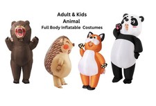 Adult Kid Full Body Inflatable Animal Panda Bear Hedgehog Fox Halloween Costume