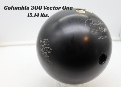 15.14lbs Vintage Columbia 300 Vector One Black Bowling Ball