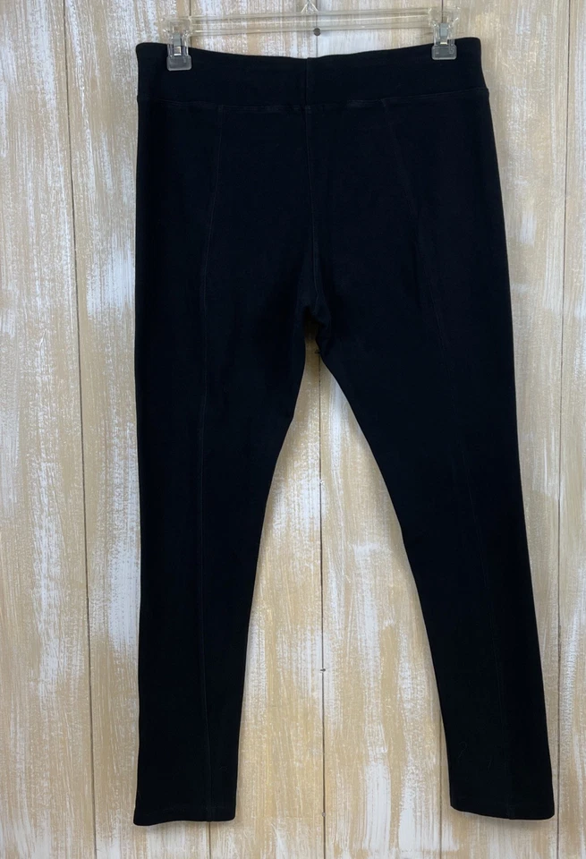 One World Ponte Knit Center Seamed Ankle-Length Pull-on Pants Black Size XL - Image 3 of 4