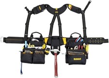 DEWALT FRAMER'S TOOL RIG 25 POCKET 34-50" WAIST FIT BELT + SUSPENDERS SUPER NICE