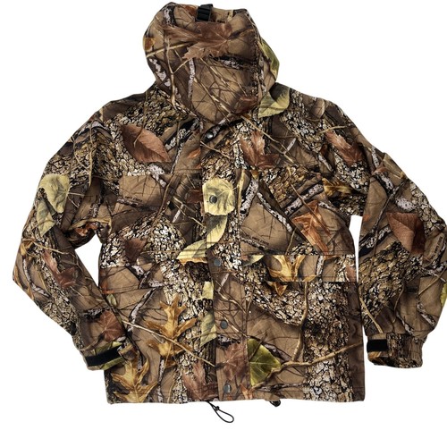WFS Burly Camo Hunting Waterproof Packable Rain Jacket & Pants Youth Medium - Picture 2 of 13