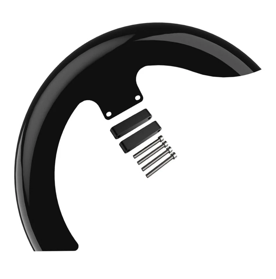 OS&D Advanblack VIVID BLACK 19" FRONT FENDER FOR '09-'23 HARLEY TOURING - Image 2 of 4