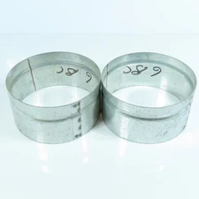 6" Galvanized Steel Round Duct 20 Gauge Female Extension/Coupling Lot of 2