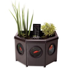 BLAGDON AFFINITY VIEW HALF MOON 133L WITH PUMP RAISED WATER FEATURE AQUARIUM