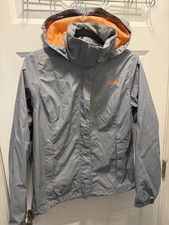 The North Face Jacket Womens Size Medium Gray Windbreaker Hooded Full-Zip