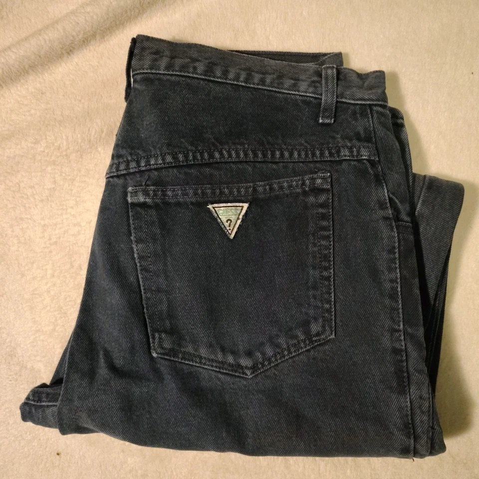 Jeans vintage Guess George Marciano diseño años 90 para mujer 34 oscuro doble botón  Foto 2 de 4