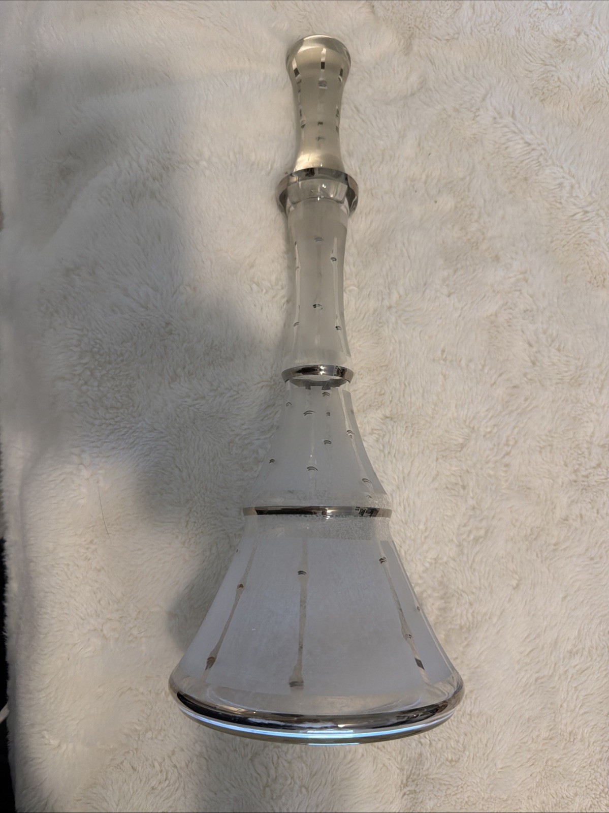 Vintage bohemian cut crystal decanter with stopper.